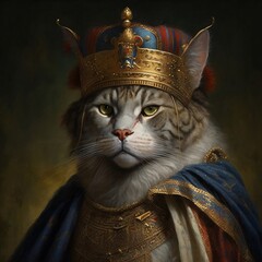 King Cat Painting 