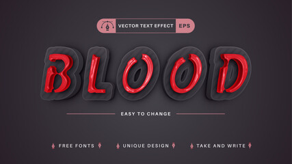 Bloody - Editable Text Effect, Font Style