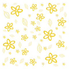 Abstract floral seamless pattern background in yellow white and beige.