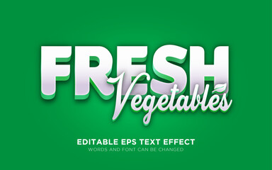 3d style fresh vegetable text effect