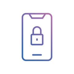Mobile Security icon vector stock.