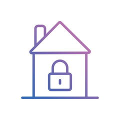 Home Security icon vector stock.
