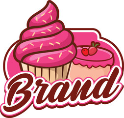 vector illustration of cake logo 