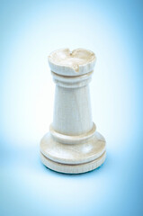 Obraz na płótnie Canvas chess piece of white Rook