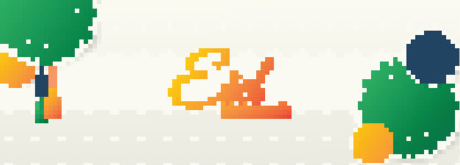 Eid Mubarak banner design template with Arabic mandala background and hanging lantern