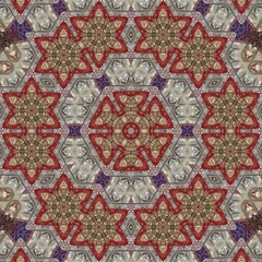 Traditional mixed Embroidery design concept. Antique illustration art for website, user interface theme. Interior decoration idea. Abstract pattern for the carpet background - 590448413