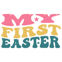 Retro Eastar T-shirt Design, Vector