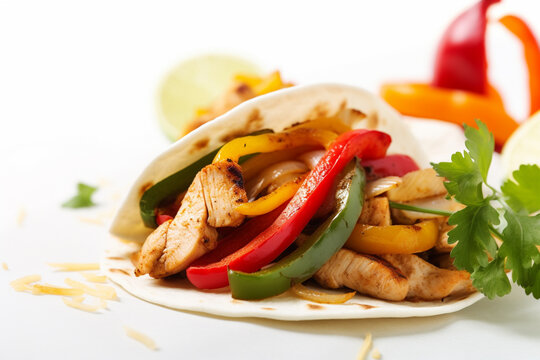 Colorful and Flavorful Chicken Fajitas on a Table