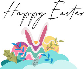 happy easter background. Easter day background with colorful egg images
