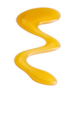 Honey drop on the white background