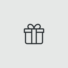 Gift box. Simple flat vector icon. Vector illustration