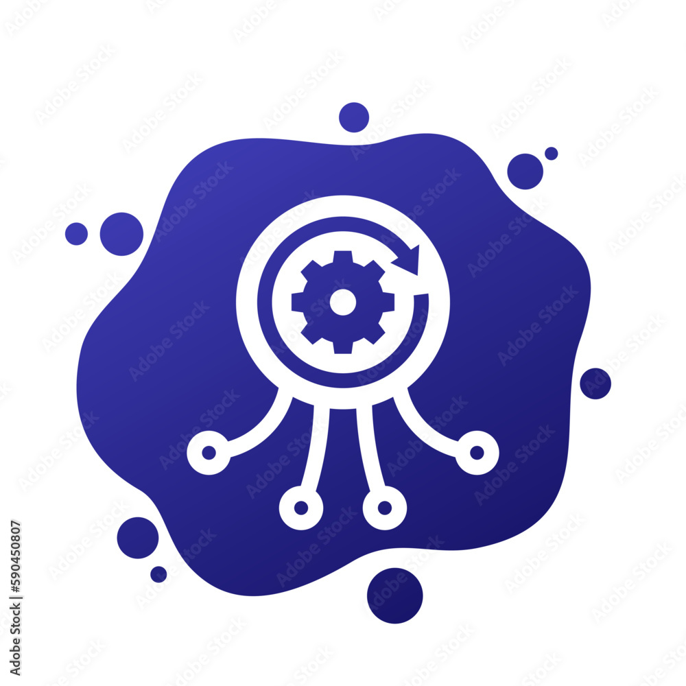 Poster operation, process vector icon for apps and web