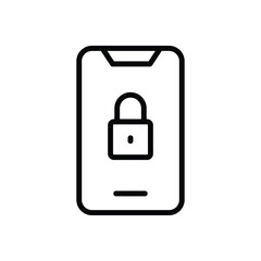 Mobile Security icon vector stock.