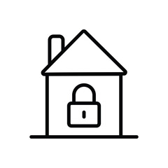Home Security icon vector stock.