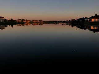 Sun rise water mirror