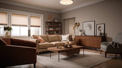 Naklejka na ściany i meble Warm and Inviting Modern Living Room 1