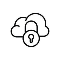 Cloud Security icon vector stock.