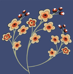 background with flowers vector art
