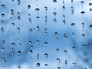 Fototapeta na wymiar Macro photography of rain, abstract photography