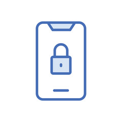 Mobile Security icon vector stock.