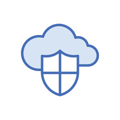 Cloud Security icon vector stock.