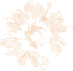 Flower Shape Paint Stain Isolated