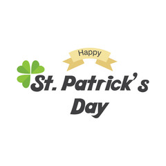 St patrick day text letter