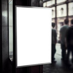 Naklejka premium Blank advertising billboards in the city. mockup. AI Generative