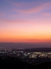 Ariel View of Vibrant Sunset Sky