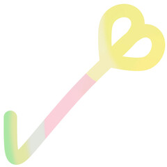 Pastel Abstract Check Mark with Heart
