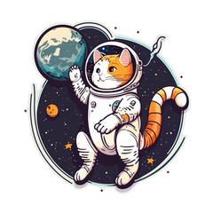 Feline Space Explorer! Follow this adventurous cat on their moon mission