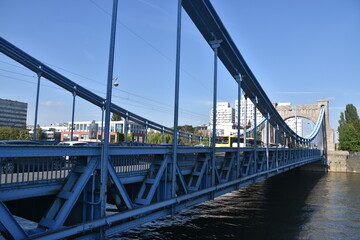 Most Grunwaldzki, rzeka Odra, Wrocław, Dolny Śląsk, - obrazy, fototapety, plakaty