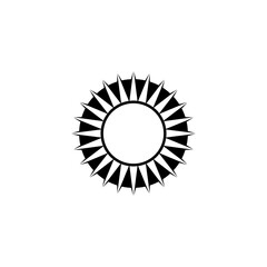 Sun icon isolated on transparent background