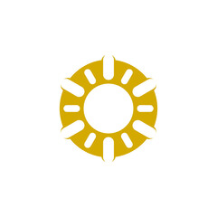 Sun icon isolated on transparent background