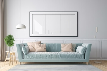 painting frame mockup, mockup, modern living room, sofa painting mockup, grey wall
