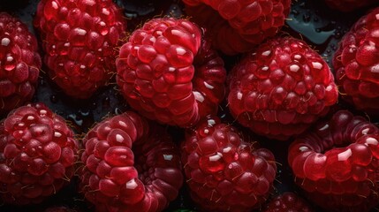 close up of a raspberry