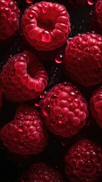 close up of raspberry