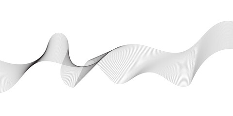 Abstract grey smooth element swoosh speed wave modern stream background. Abstract wave line for banner, wallpaper background with wave design. Vector illustration