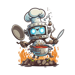 Cooking Machine! Cook up something special with this cool robot chef!
