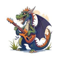 Rocking Dragon! Listen to this dragon shred the guitar