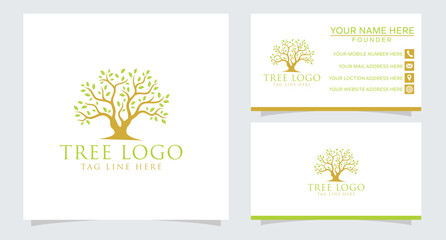 natural plant vector tree logo design illustration
