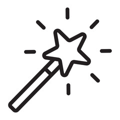 magic wand line icon