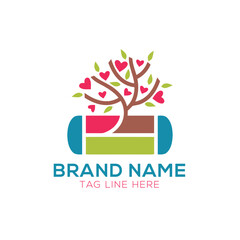 natural plant vector tree logo design illustration
