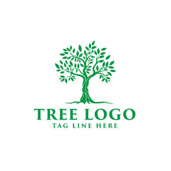natural plant vector tree logo design illustration
