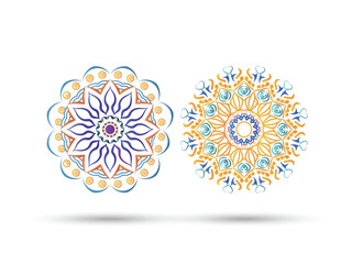 New modern Mandala Design with flowers