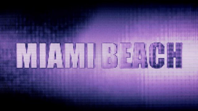 "Fanboy" message with a static, glitch, white noise effect on a purple background