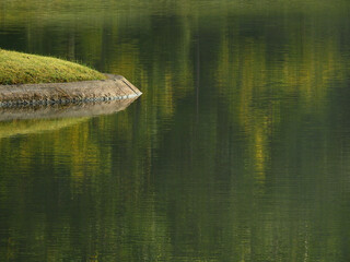 view of water in the pond with reflection