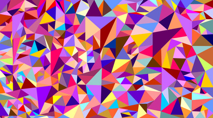 an ornament of triangles of different sizes and colors