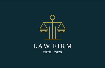 Law Firm Logo Template Pillar Vector Icon