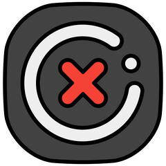 Obraz premium cancel outline color icon